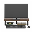 Pemberly Row 23.6 Inch Toolless Monitor Riser with Open Shelf in Amber Pine