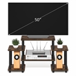 Pemberly Row 6-Shelf Entertainment Center for TVs up to 32 Inch in Amber Pine