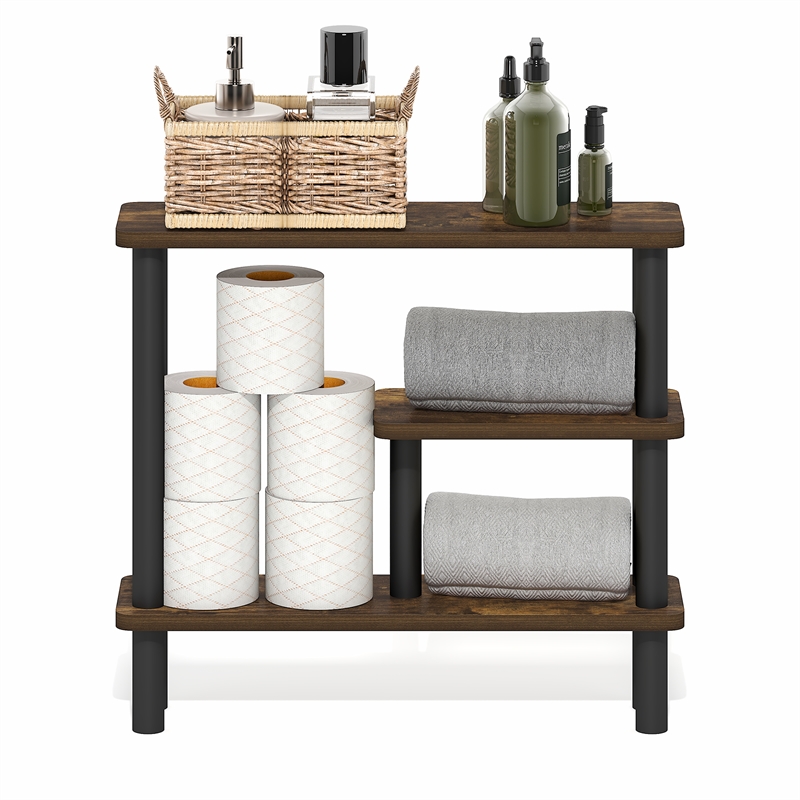 Pemberly Row 3-Tier Toolless Narrow Storage Rack 5.7 Inch in Amber Pine