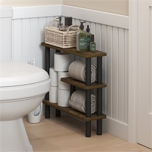 Pemberly Row 3-Tier Toolless Narrow Storage Rack 5.7 Inch in Amber Pine
