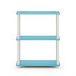 Pemberly Row Engineered Wood 3-Tier Shelf Display Rack in Light Blue