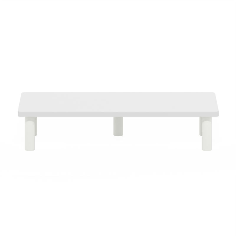 Pemberly Row Monitor Riser Stand with No Tools Assembly in White