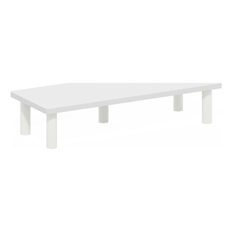 Pemberly Row Monitor Riser Stand with No Tools Assembly in White
