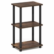 Pemberly Row 3-Tier Open Frame Corner Shelf with Open Back in Amber Pine