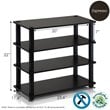 Pemberly Row Engineered Wood 4-Tier Shoe Rack in Espresso/Black