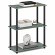 Pemberly Row 3-Tier Corner Storage Open Bookshelf in Sage Green