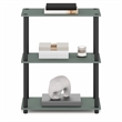 Pemberly Row 3-Tier Corner Storage Open Bookshelf in Sage Green