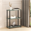 Pemberly Row 3-Tier Corner Storage Open Bookshelf in Sage Green