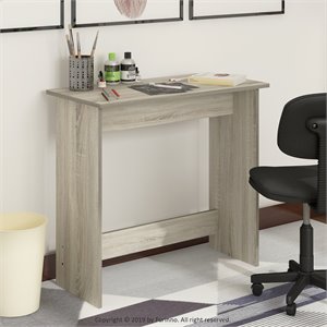 Pemberly Row Study Table with Rounded Corners and Safety Edge in Sonoma Oak