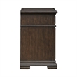 Pemberly Row Nightstand with Built-In Charging Station in Chateau Brown Hickory