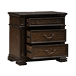 Pemberly Row Nightstand with Built-In Charging Station in Chateau Brown Hickory