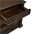 Pemberly Row Nightstand with Built-In Charging Station in Chateau Brown Hickory