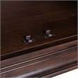 Pemberly Row Dining Buffet Cabinet with Blue Stone Top Inserts in Brown Hickory