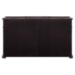 Pemberly Row Dining Buffet Cabinet with Blue Stone Top Inserts in Brown Hickory