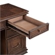 Pemberly Row Jr Executive Credenza Desk with Locking Drawers in Chateau Brown