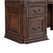 Pemberly Row Jr Executive Credenza Desk with Locking Drawers in Chateau Brown
