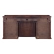 Pemberly Row Jr Executive Credenza Desk with Locking Drawers in Chateau Brown