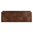 Pemberly Row Jr Executive Credenza Desk with Locking Drawers in Chateau Brown
