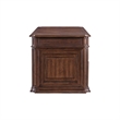 Pemberly Row Jr Executive Desk with Locking Drawers in Chateau Brown Hickory