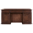 Pemberly Row Jr Executive Desk with Locking Drawers in Chateau Brown Hickory