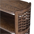 Pemberly Row Oval Sofa Table Rubberwood with Oak Veneers Coffee Brown