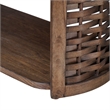 Pemberly Row Oval Sofa Table Rubberwood with Oak Veneers Coffee Brown
