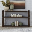 Pemberly Row Oval Sofa Table Rubberwood with Oak Veneers Coffee Brown