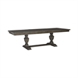 Pemberly Row 7 Piece Trestle Table Dining Set with Arm Chairs in Havana Brown