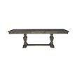 Pemberly Row 7 Piece Trestle Table Dining Set with Arm Chairs in Havana Brown