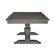 Pemberly Row 7 Piece Trestle Table Dining Set with Arm Chairs in Havana Brown