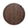 Pemberly Row 3 Piece Living Room Set with Oak Veneers in Coffee Brown