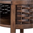 Pemberly Row 3 Piece Living Room Set with Oak Veneers in Coffee Brown