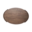 Pemberly Row 3 Piece Living Room Set with Oak Veneers in Coffee Brown