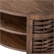 Pemberly Row 3 Piece Living Room Set with Oak Veneers in Coffee Brown