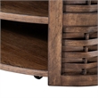 Pemberly Row 3 Piece Living Room Set with Oak Veneers in Coffee Brown