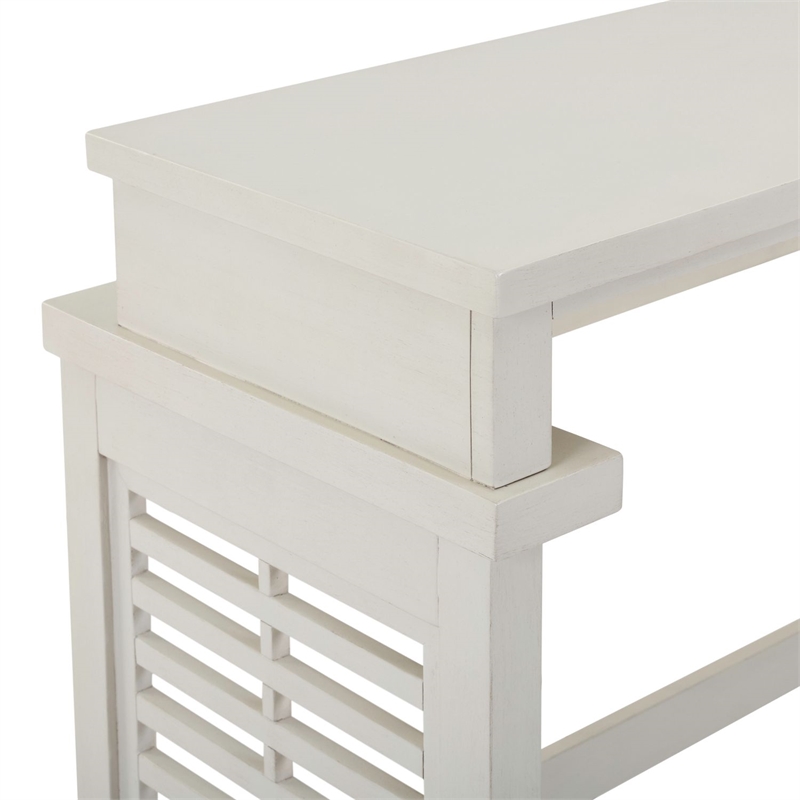 Pemberly Row 3-Piece Console Table Set with Stools and Charging Station