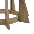 Pemberly Row Round Pedestal Cocktail Table in Rubberwood Linen & Khaki Finish