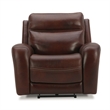Pemberly Row Zero Gravity Power Reclining Sofa and Recliner in Cognac Leather