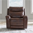 Pemberly Row Zero Gravity Power Reclining Sofa and Recliner in Cognac Leather