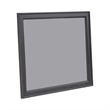 Pemberly Row Landscape Mirror with Beveled Edge in Dusty Taupe and Black