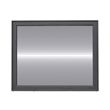Pemberly Row Landscape Mirror with Beveled Edge in Dusty Taupe and Black