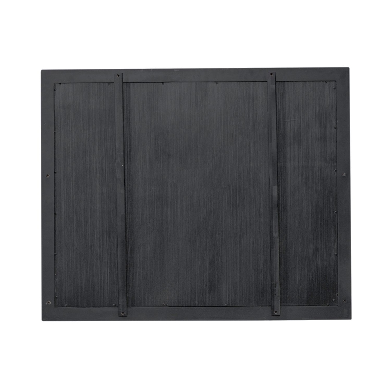 Pemberly Row Landscape Mirror with Beveled Edge in Dusty Taupe and Black