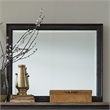 Pemberly Row Landscape Mirror with Beveled Edge in Dusty Taupe and Black