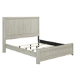 Pemberly Row King Panel Bed with Rounded Pilasters and Overlay Panels in White