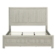 Pemberly Row King Panel Bed with Rounded Pilasters and Overlay Panels in White