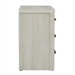 Pemberly Row Bedroom Nightstand with Charging Station in Natural White