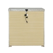 Pemberly Row Bedroom Nightstand with Charging Station in Natural White
