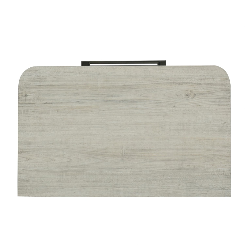 Pemberly Row Bedroom Nightstand with Charging Station in Natural White