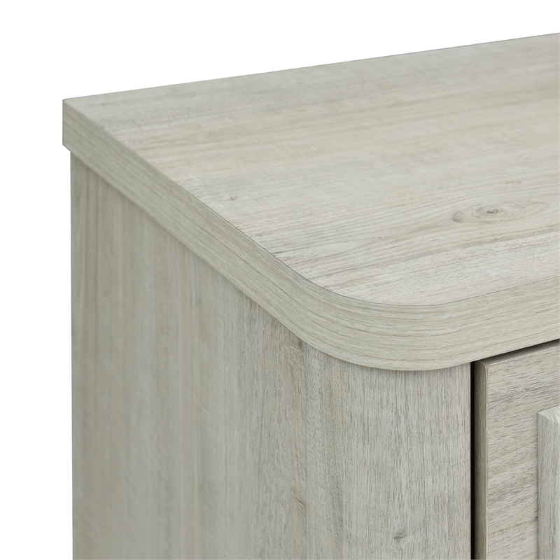 Pemberly Row Bedroom Nightstand with Charging Station in Natural White