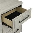 Pemberly Row Bedroom Nightstand with Charging Station in Natural White